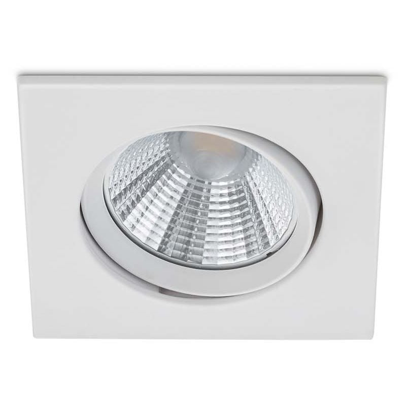 foto del prodotto pamir faretto da incasso led quadrato orientabile bianco dimmerabile ip23 8,5cmx8,5cm