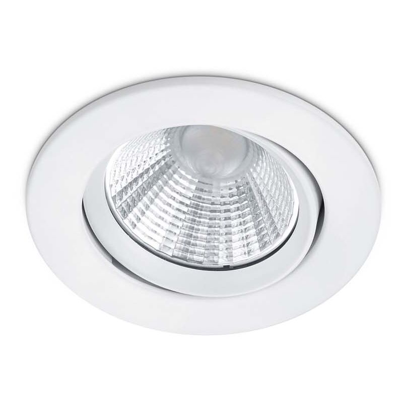 foto del prodotto pamir faretto da incasso led rotondo orientabile bianco dimmerabile ip23 diam.8,5cm
