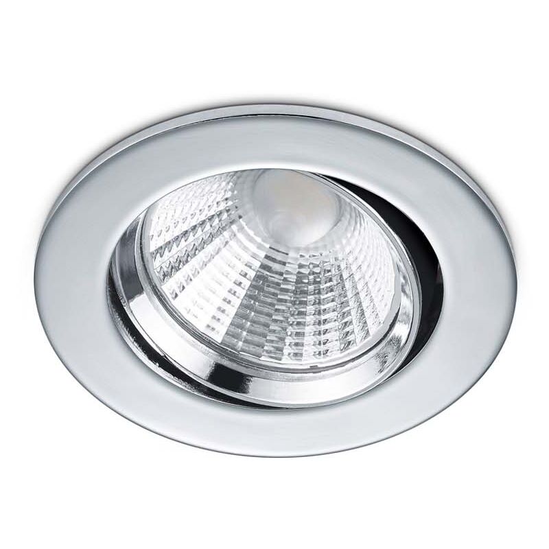 foto del prodotto pamir faretto da incasso led rotondo orientabile cromato dimmerabile ip23 diam.8,5cm