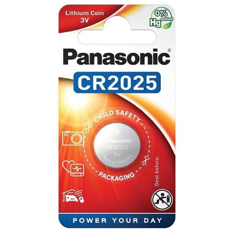 foto del prodotto panasonic blister 1 pila litio 3v cr 2025el 1b 3 v