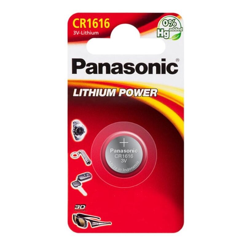 foto del prodotto panasonic blister da 1 pila a bottone al litio 3v cr1616, dl1616