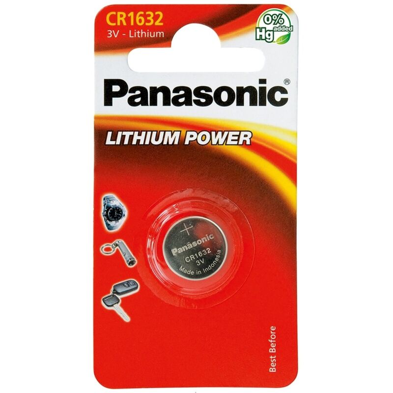 foto del prodotto panasonic blister da 1 pila a bottone al litio 3v cr1632, dl1632