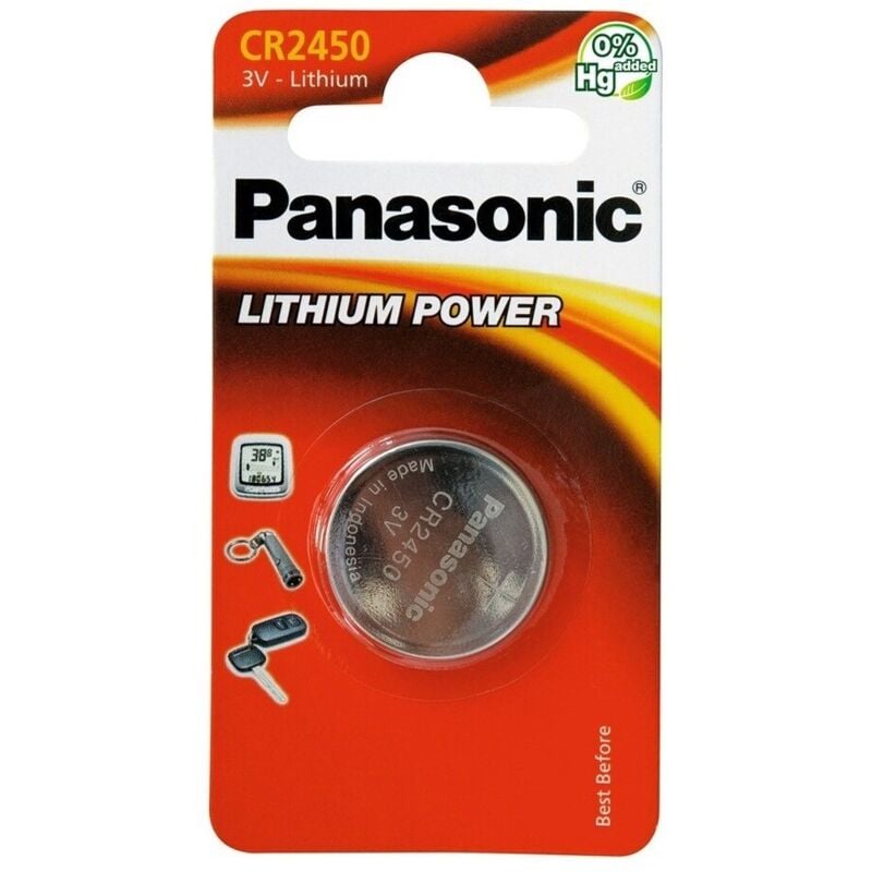 foto del prodotto panasonic blister da 1 pila a bottone al litio 3v cr2450, dl2450