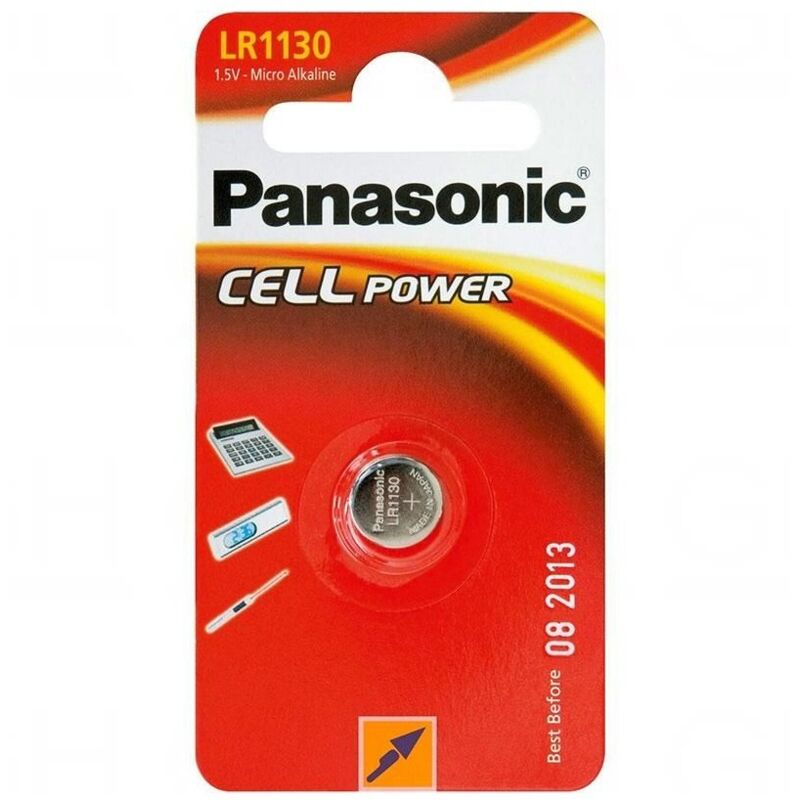 foto del prodotto panasonic blister da 1 pila a bottone alcalina 1,5v lr1130, sr1130w, sr54, 389