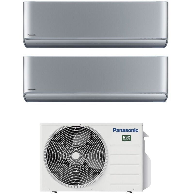 foto del prodotto panasonic condizionatore dual split etherea silver 9 9 con cu 2z50tbe r 32 wi fi integrato