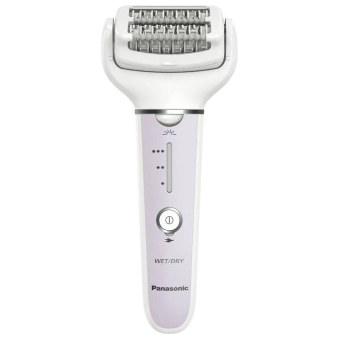 foto del prodotto panasonic epilatore wetanddry doppio disco 60 pinzette testina flessibile cordless colore lilla per una depilazione precisa e confortevole