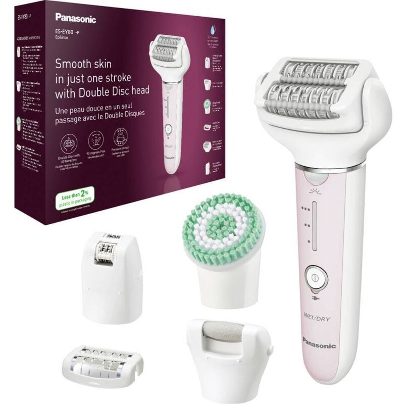 foto del prodotto panasonic es-ey80 depilatore bianco, rosa