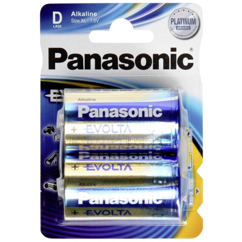 foto del prodotto panasonic evolta lr20ege batteria 2 x d alcalina