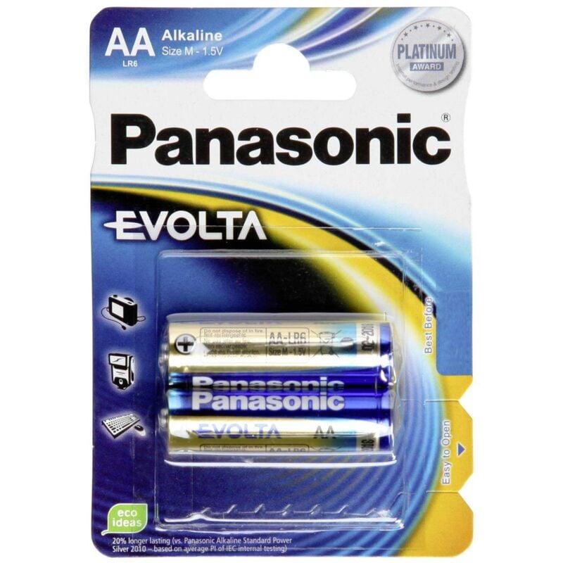 foto del prodotto panasonic evolta lr6ege batteria 2 x aa tipo alcalina