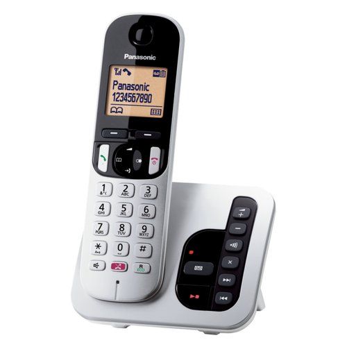 foto del prodotto panasonic kx tgc260jts silver cordless dect con segret.