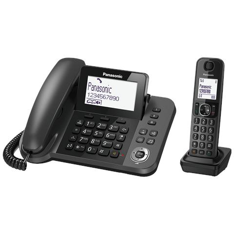 foto del prodotto panasonic kx tgf310 telefono dect nero identificatore di chiamata