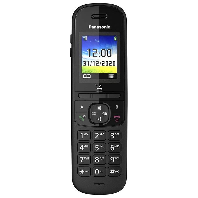 foto del prodotto panasonic kx-tgh710 cordless dect -gap display 1,8'' a colori blocco chiamate rubrica vivavoce resistente nero