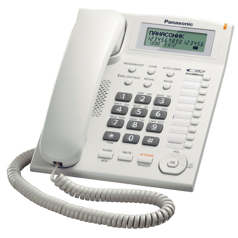 foto del prodotto panasonic kx-ts880 bianco identificatore di chiamata - kx-ts880exw
