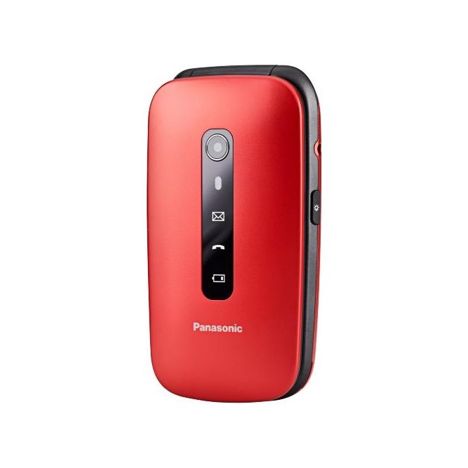 foto del prodotto panasonic kx tu550exr telefono 4g cellulare senior rosso