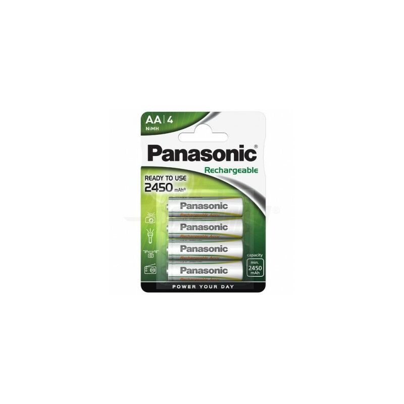 foto del prodotto panasonic pila ricaricabile aa 2450mah blister 4 pezzi