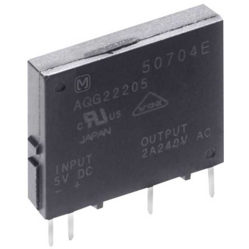 foto del prodotto panasonic rel a semiconduttore aqg22124 2 a tens.comm.max 264 v ac commutazione zero crossing 1 pz.