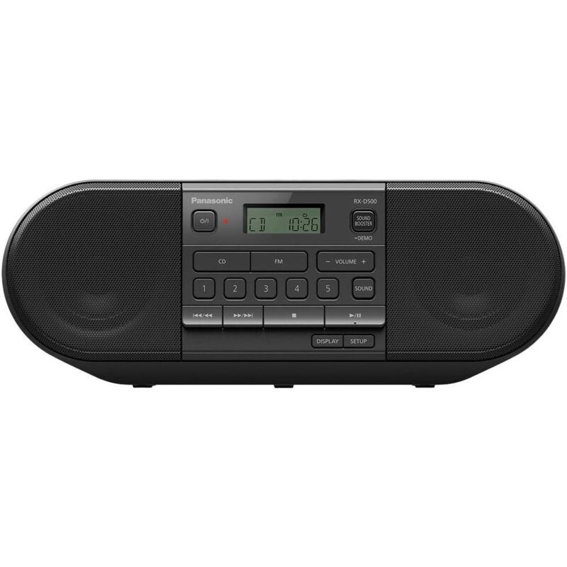 foto del prodotto panasonic rx d500eg k radio cd fm cd, fm, usb nero