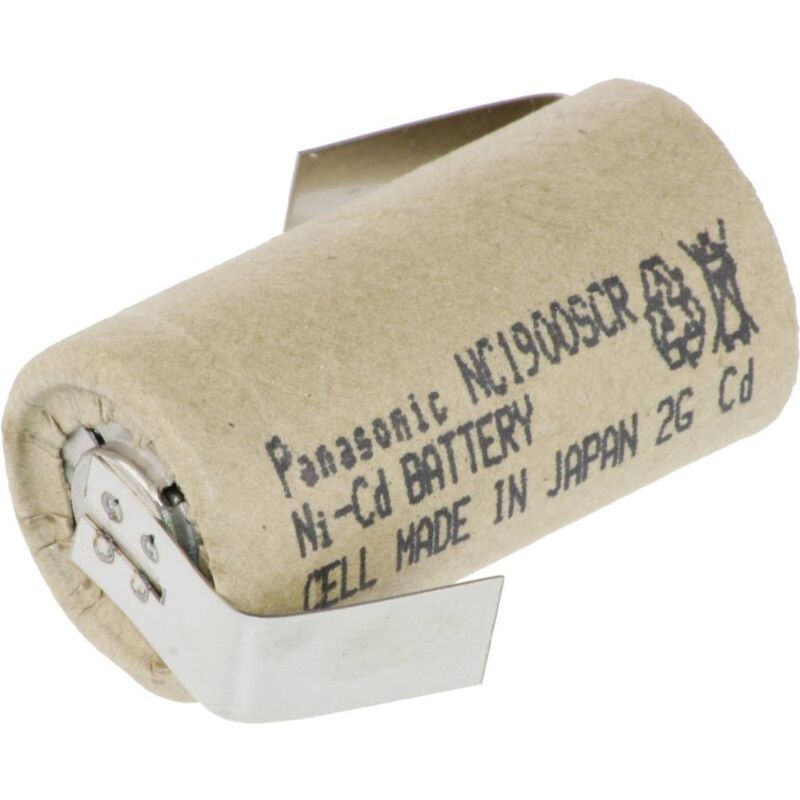 foto del prodotto panasonic sub c zlf batteria ricaricabile speciale sub c linguette a saldare a z nicd 1.2 v 1900 mah