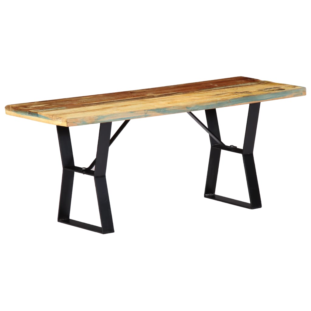foto del prodotto panca 110 cm in legno massello di recupero