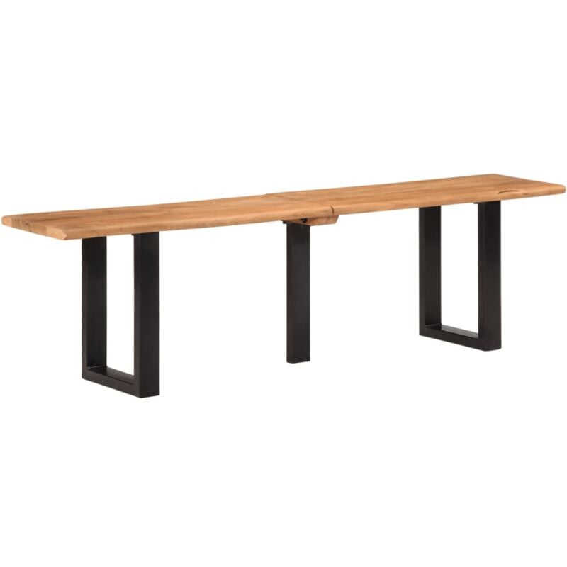 foto del prodotto panca 160 cm in legno massello di acacia e acciaio vidaxl