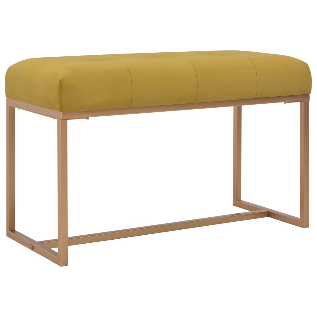 foto del prodotto panca 80 cm in velluto senape cod mxl 40567