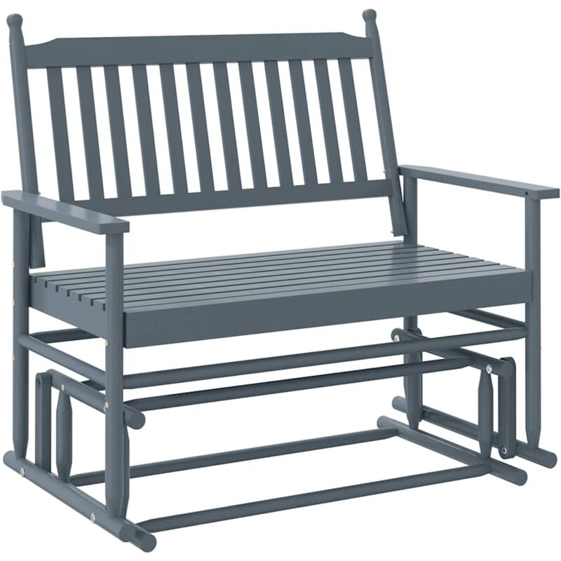 foto del prodotto panca a dondolo grigio 118x70x104,5 cm legno massello di pioppo vidaxl