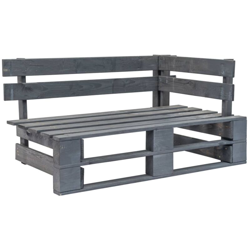 foto del prodotto panca angolare da giardino su pallet in legno grigio vidaxl