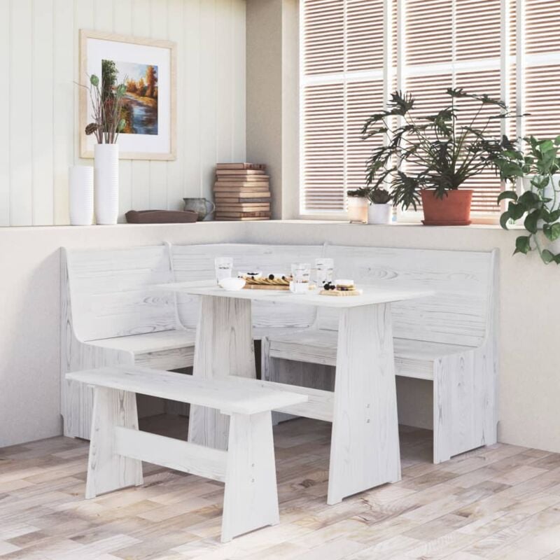 immagine 0 del prodotto panca angolare reine 151 cm in pino massello bianco vidaxl
