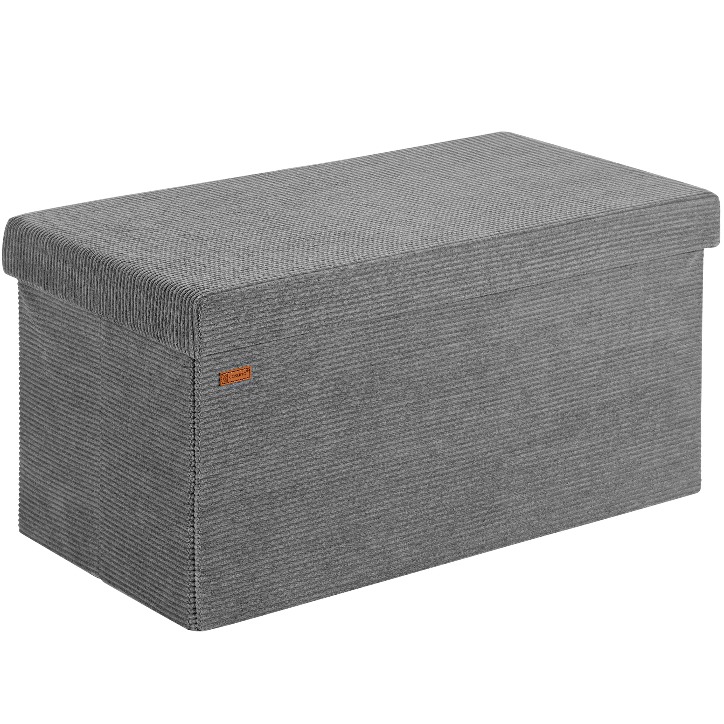 foto del prodotto panca antracite in corda 76x38x38cm in mdf pieghevole