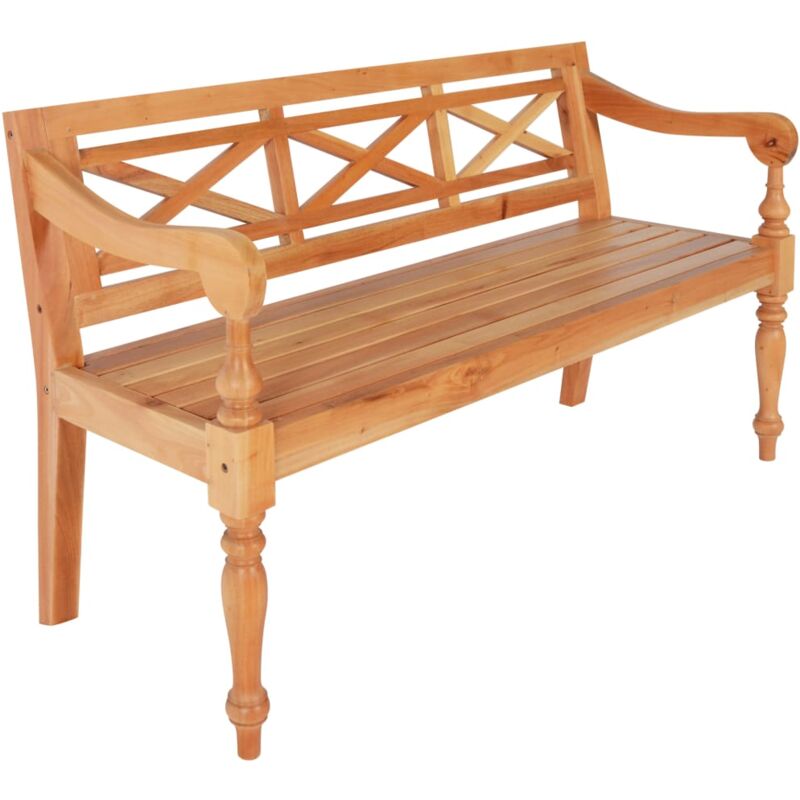 foto del prodotto panca batavia 123 cm in legno massello di mogano marrone chiaro vidaxl