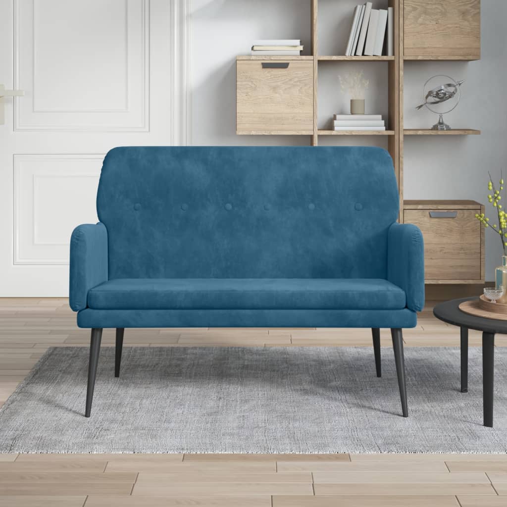 foto del prodotto panca blu 108x79x79 cm in vellutocod mxl 118568