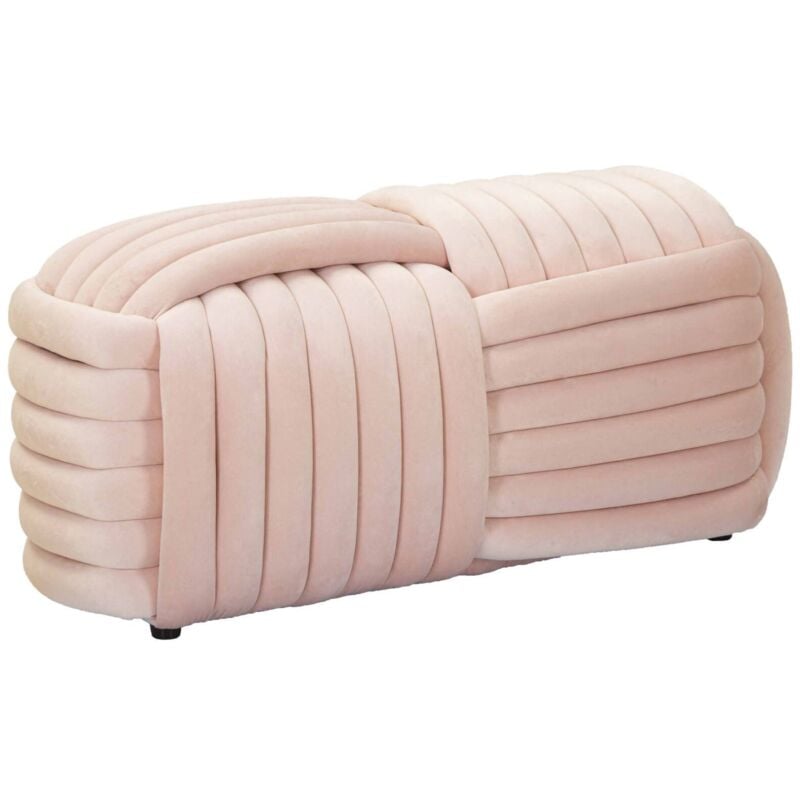 foto del prodotto panca calcea, panchina multiuso, seduta per ospiti, cassapanca multifunzione, 90x45 h45 cm, rosa dmora