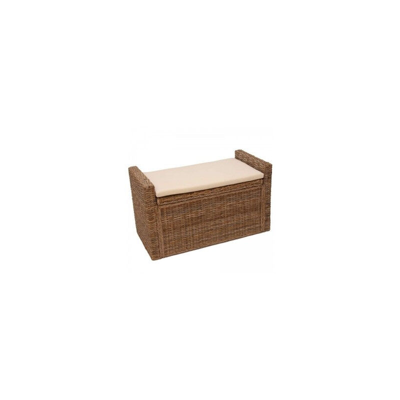 foto del prodotto panca cassapanca in rattan kubu grigio ban04017