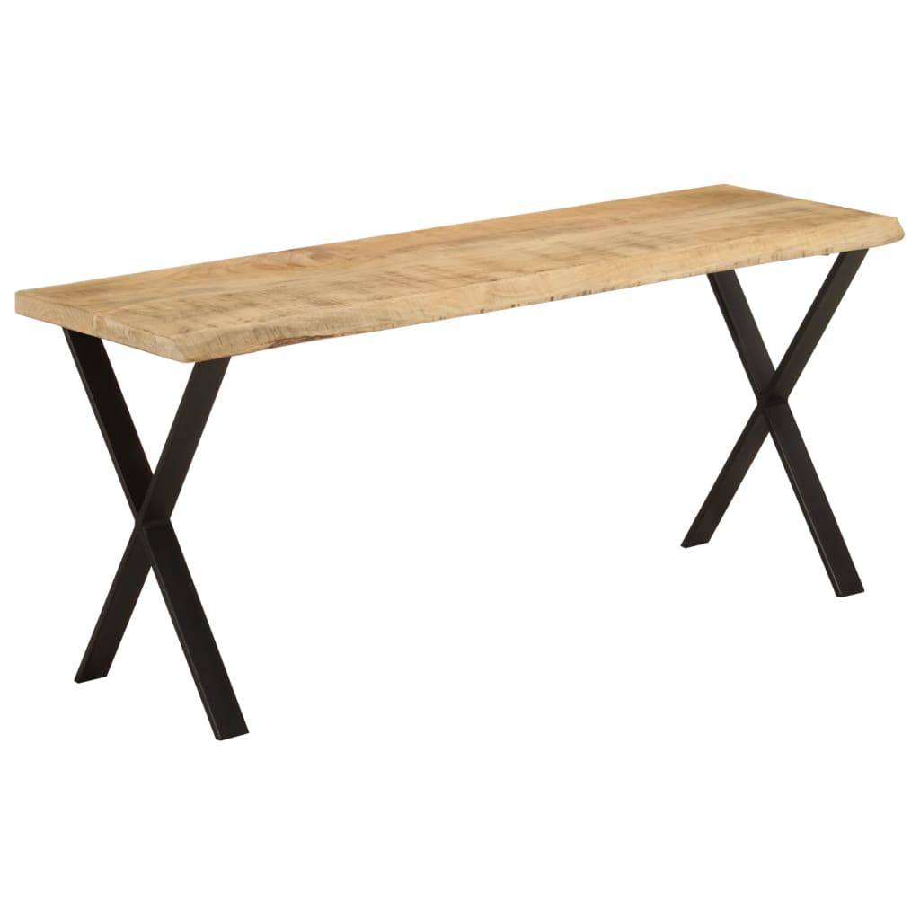 foto del prodotto panca con bordi vivi 105 cm in legno massello di mango