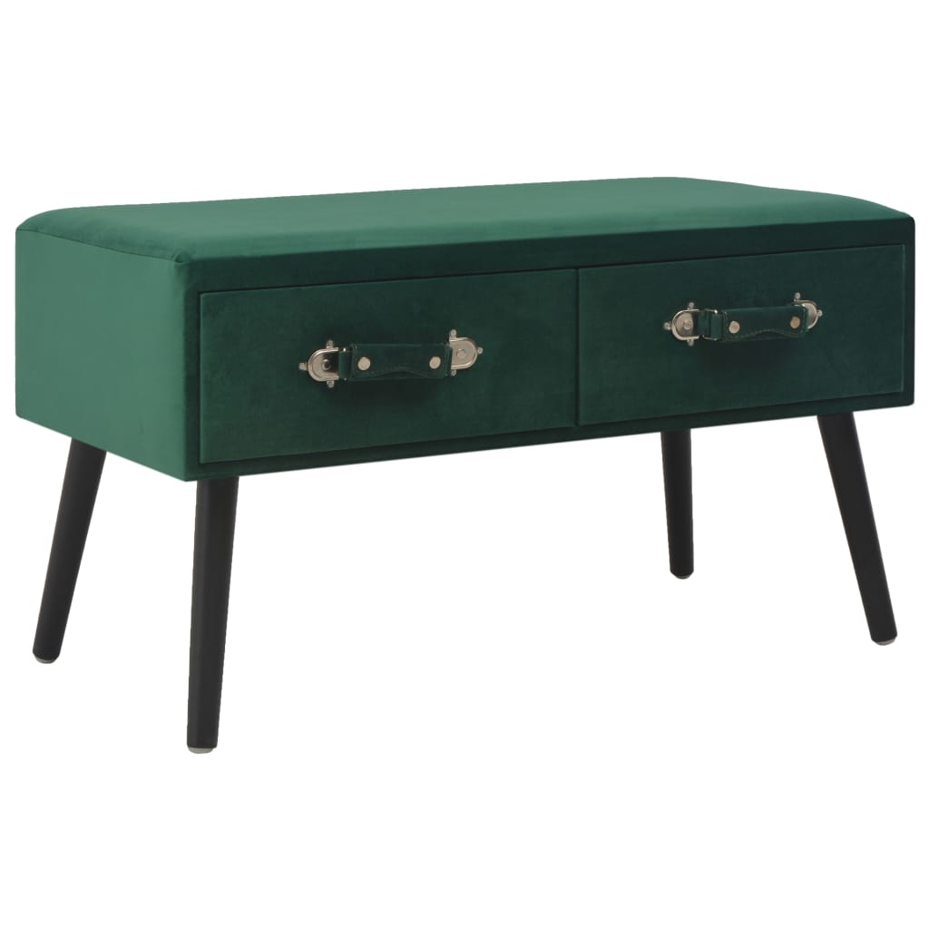 foto del prodotto panca con cassetti 80 cm verde in vellutocod mxl 95326