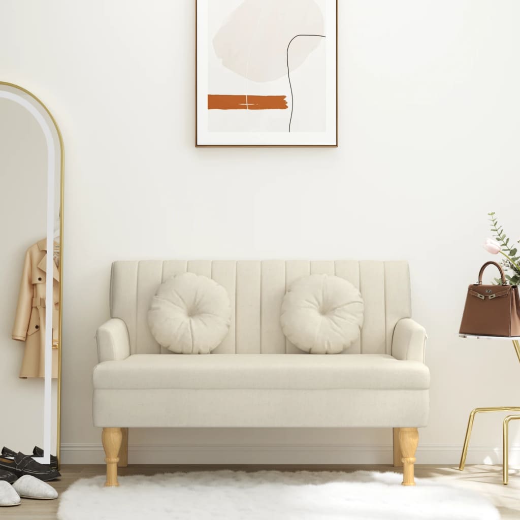 foto del prodotto panca con cuscini 113x64,5x75,5 cm in lino