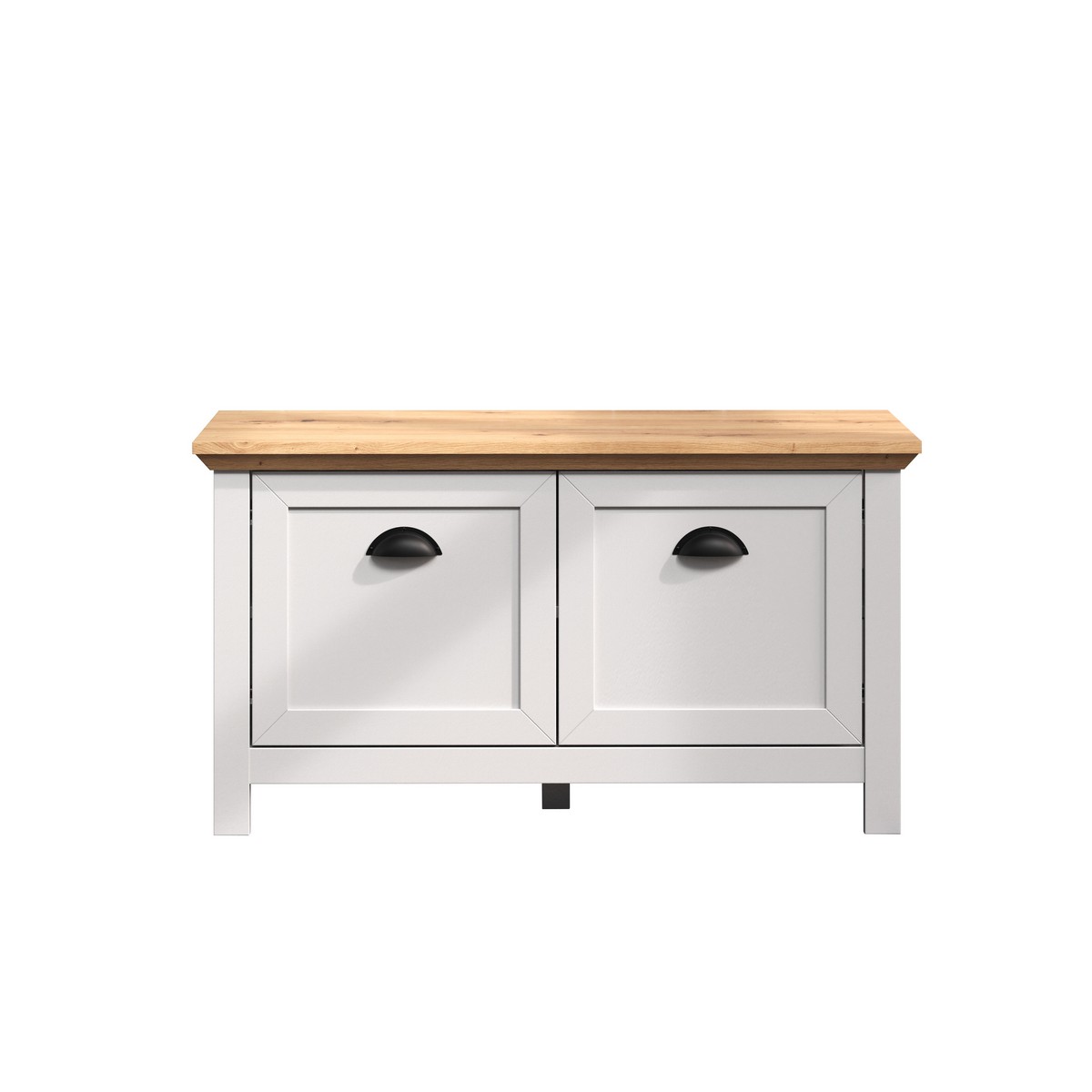 foto del prodotto panca con portaoggetti landside, bianco, truciolare melaminico, 91x49x41 cm, epikasa