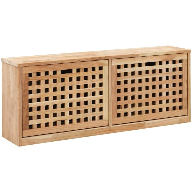 foto del prodotto panca con scarpiera 94x20x38 cm in legno massello di nocecod mxl 95266
