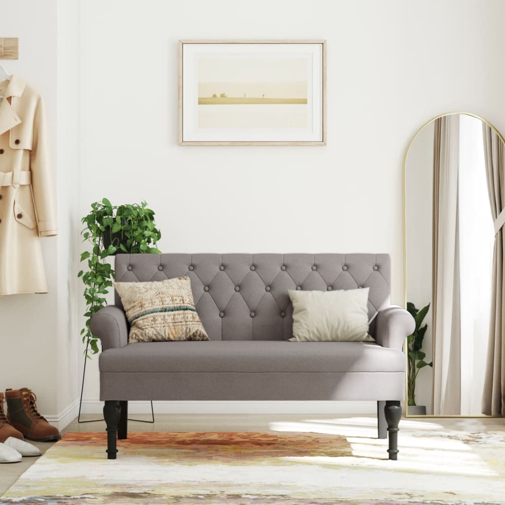 foto del prodotto panca con schienale tortora 120x62x75,5 cm in tessutocod mxl 131839