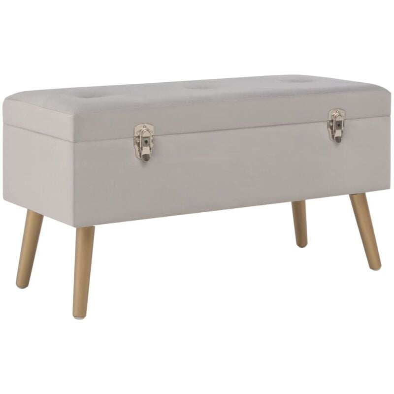 immagine 0 del prodotto panca con vano portaoggetti 80 cm grigio in velluto vidaxl