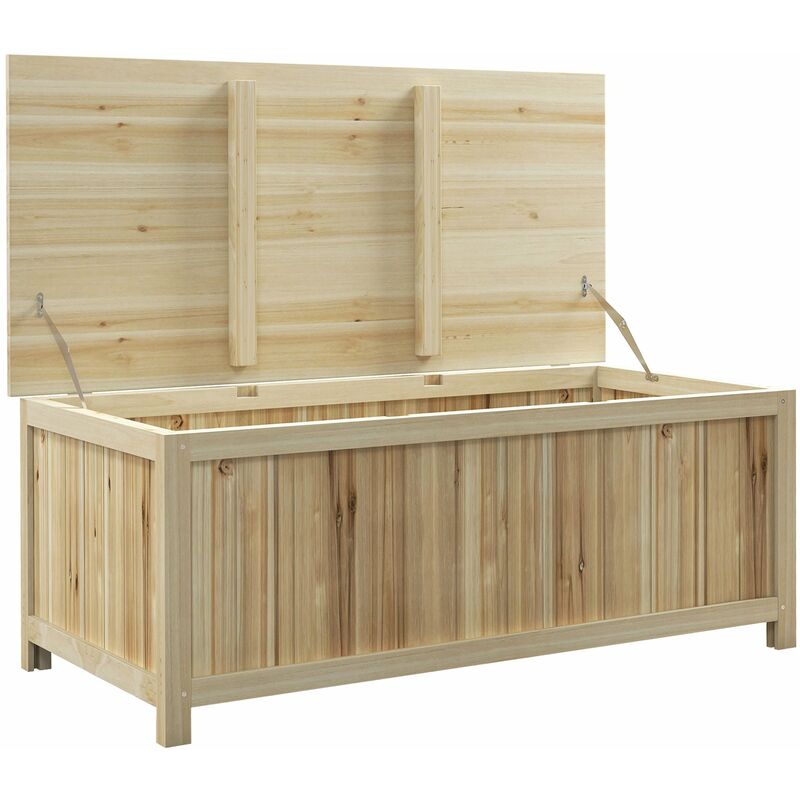 foto del prodotto panca contenitore da giardino da 172l 120x55x45 cm in legno di abete naturale