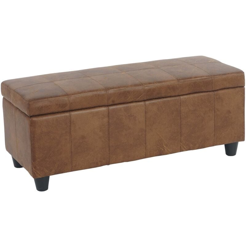 foto del prodotto panca contenitore elegante kriens tessuto 114x45x45cm effetto scamosciato