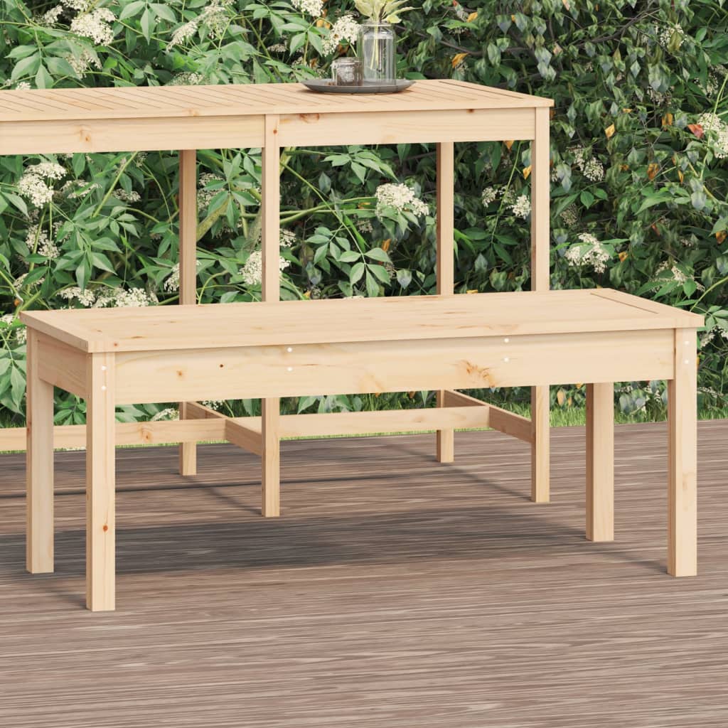 foto del prodotto panca da giardino 109x44x45 cm in legno massello di pinocod mxl 129871