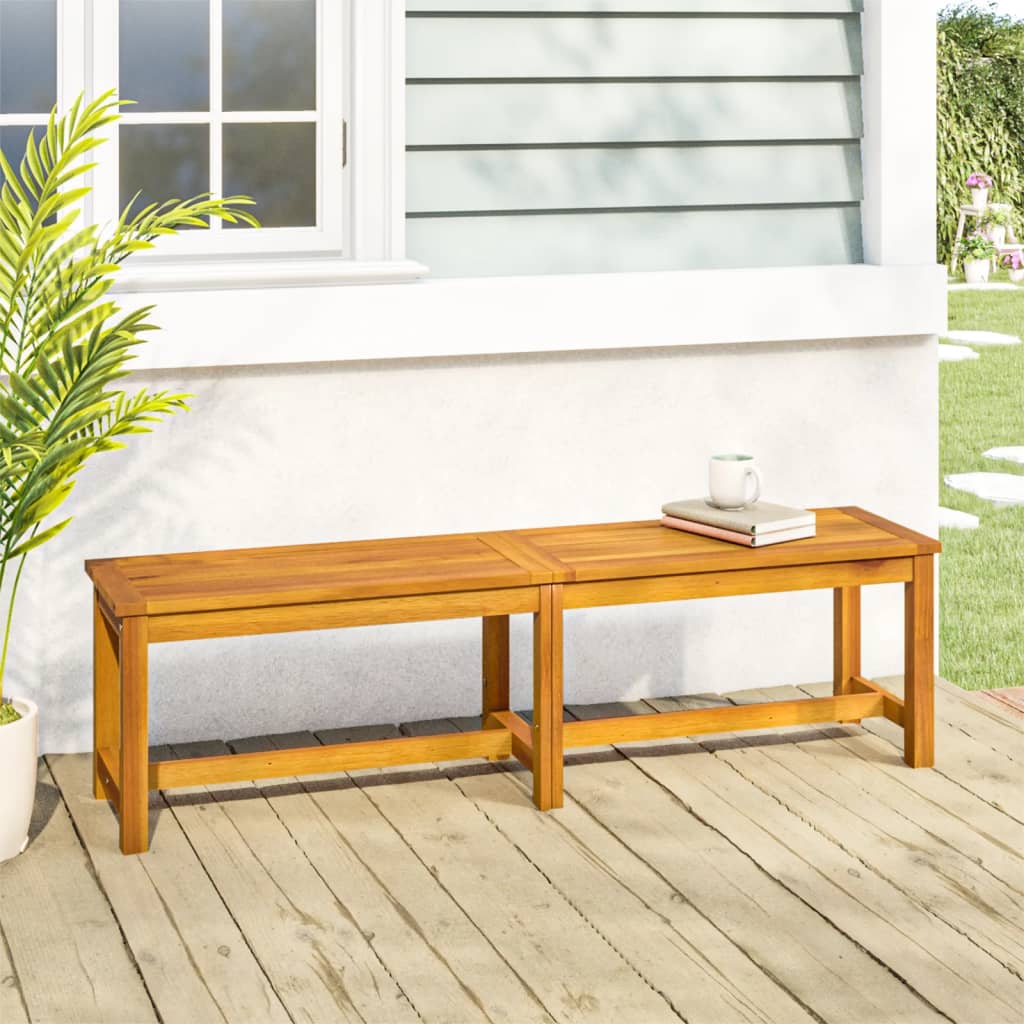 foto del prodotto panca da giardino 150x35x45 cm in legno massello di acaciacod mxl 73222