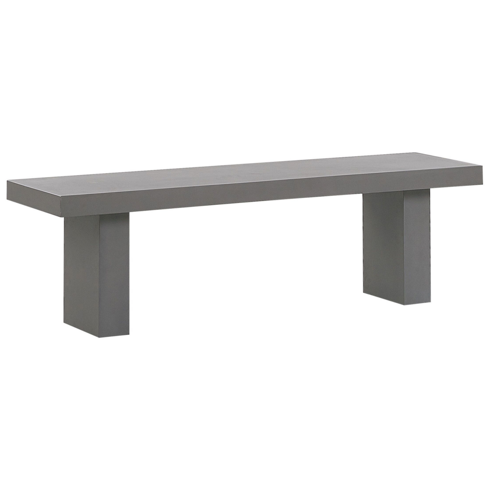 foto del prodotto panca da giardino 2 posti in cemento di colore grigio stile industriale 150 x 40 cm esterno