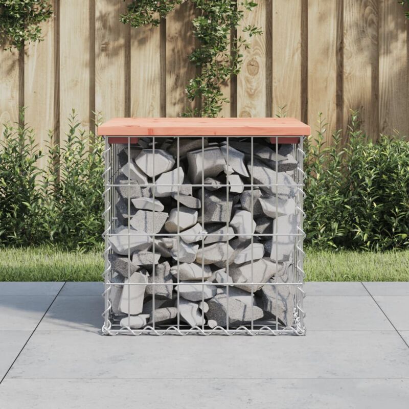 foto del prodotto panca da giardino design gabbione 43x44x42 cm massello douglas vidaxl