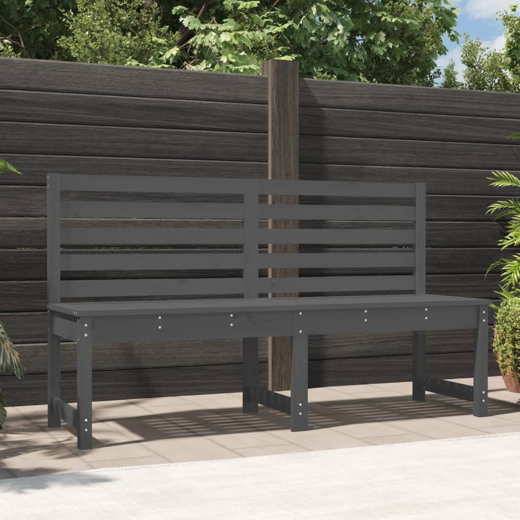 foto del prodotto panca da giardino grigia 157,5 cm in legno massello di pinocod mxl 105901