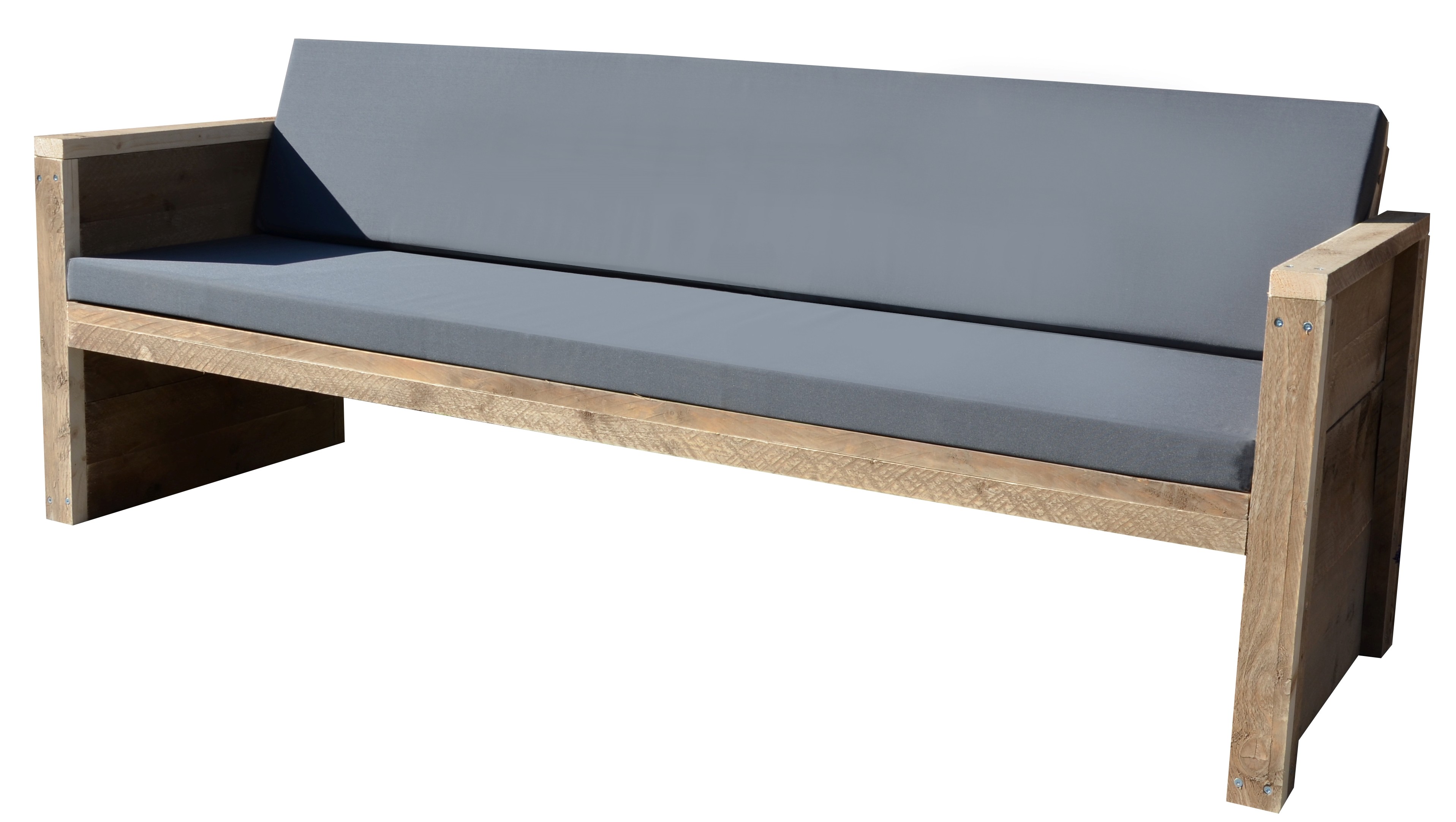 foto del prodotto panca da giardino in legno ameland 152lx72hx57p cm con cuscino incluso