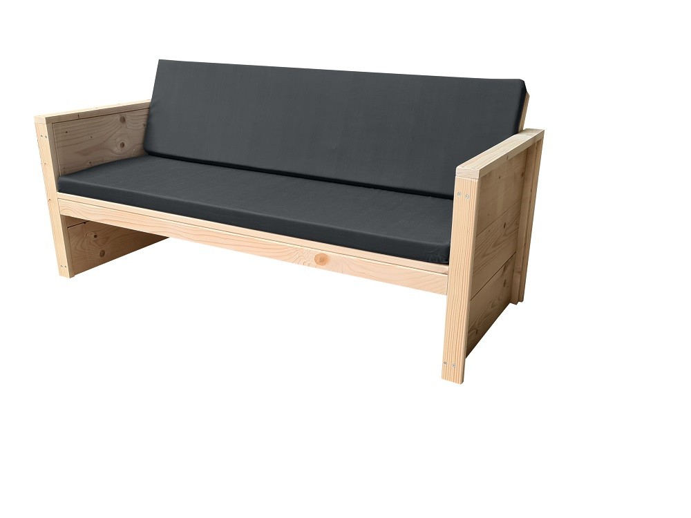 foto del prodotto panca da giardino in legno di abete vlieland dimensioni 175lx72hx57p cm con cuscino incluso