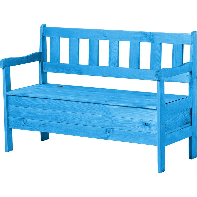 foto del prodotto panca da giardino in legno kadax con schienale 120 cm con box terrazza balcone giardino